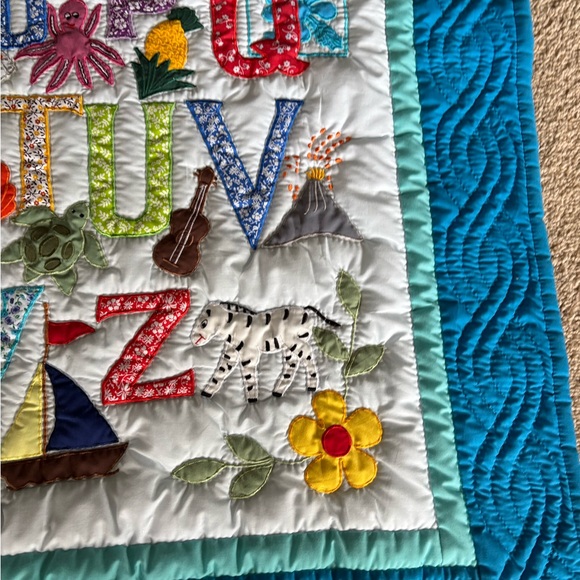 Vibrant Alphabet Quilt for Kids/Hawaiian Themed - Picture 2 of 5
